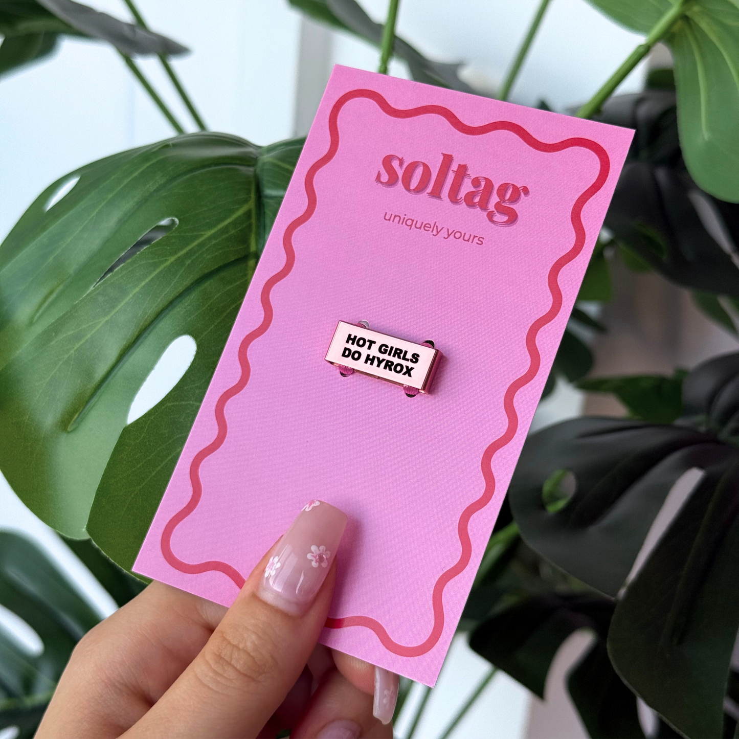 "Hot Girls Do HYROX" – Fitness Motivation Watch Tag