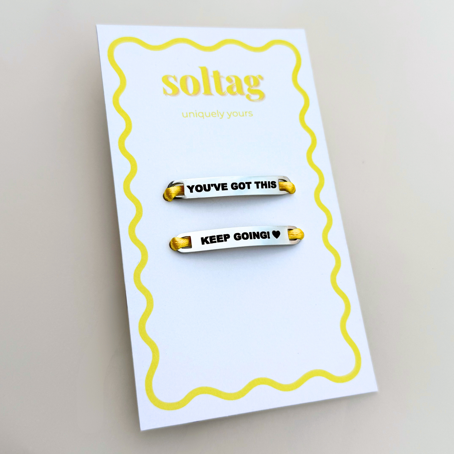 "You've Got This, Keep Going 🖤" - Shoe Tags