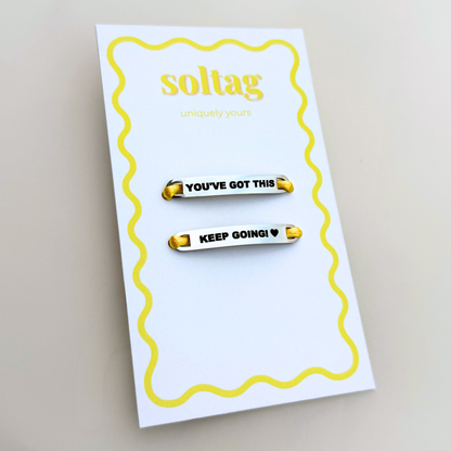 "You've Got This, Keep Going 🖤" - Shoe Tags