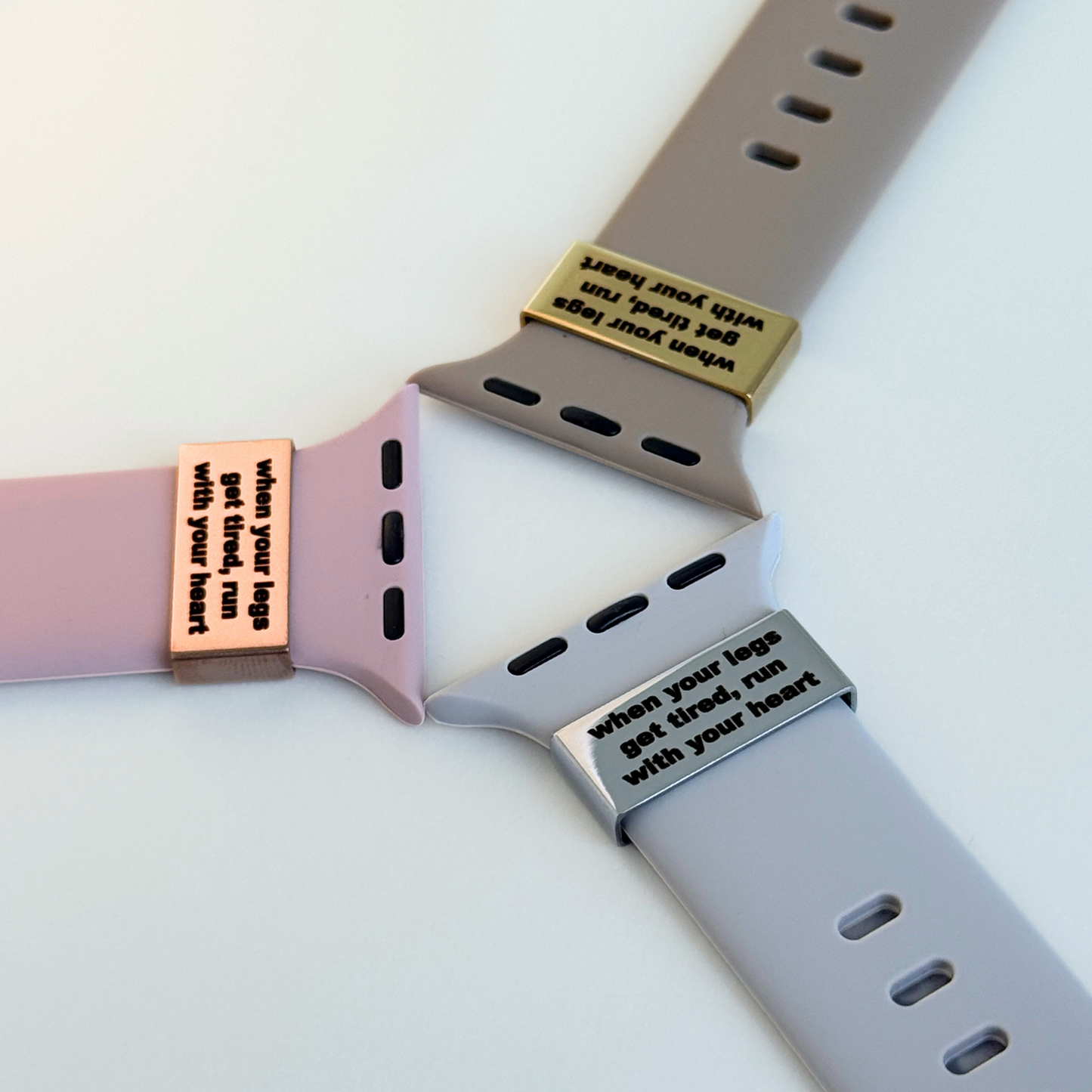 "When Your Legs Get Tired, Run With Your Heart" – Running Watch Tag