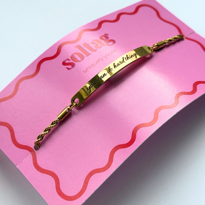 Unisex Personalised Bracelet - Custom Engraving